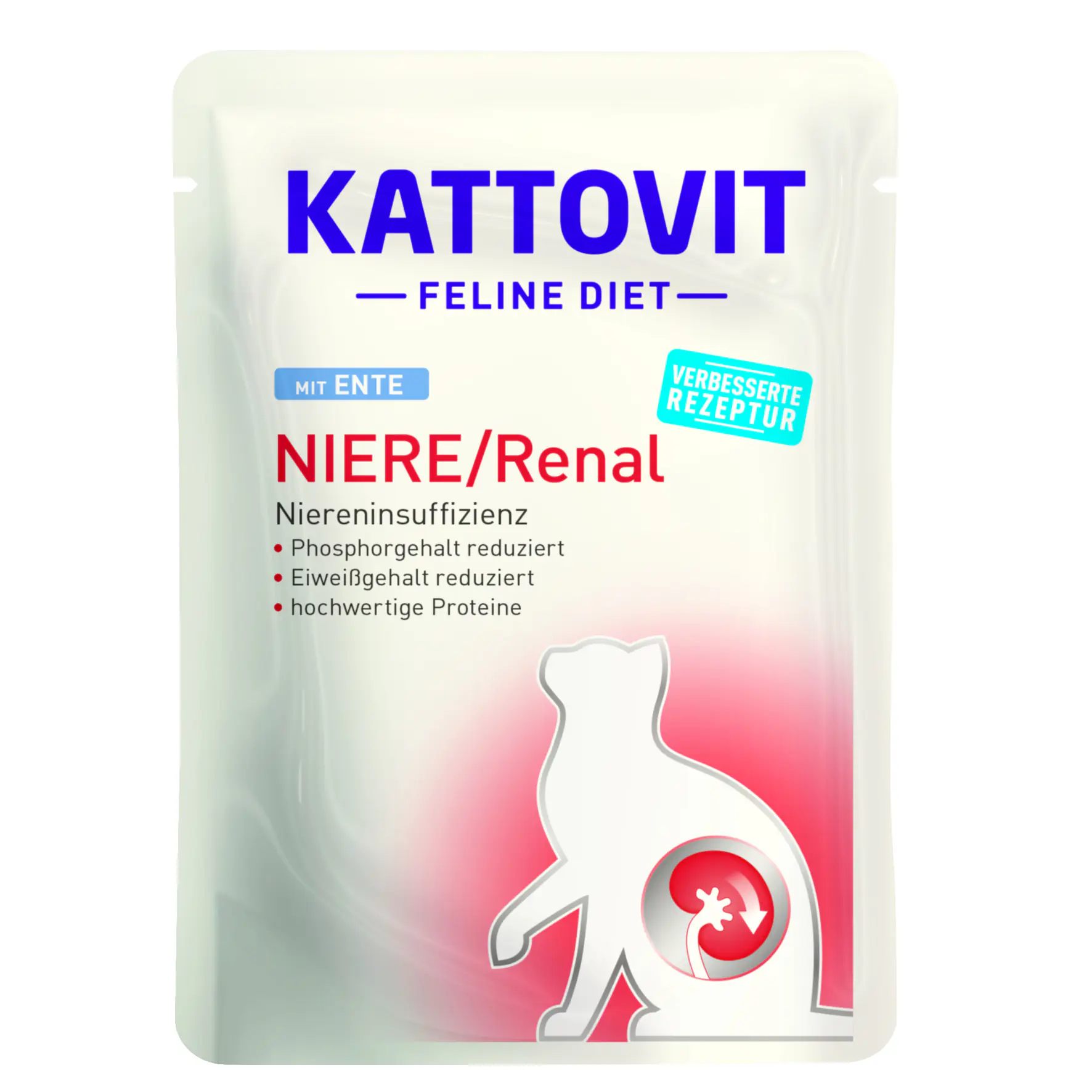 Kattovit Katzennassfutter Diet Niere/Renal Ente 85 g