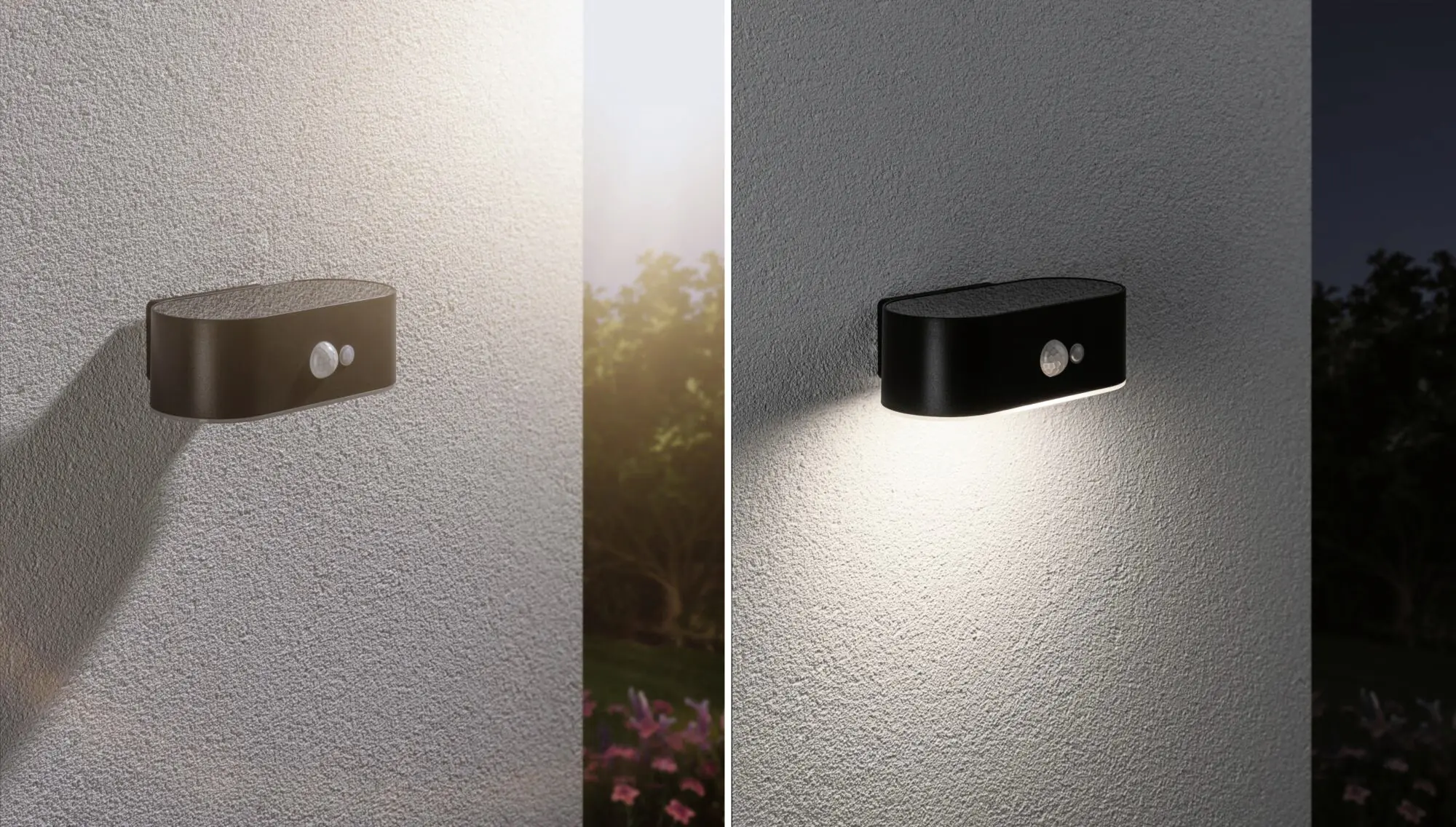 Paulmann LED Solarleuchte Adya schwarz 6 x 18 x 11,8 cm mit Bewegungsmelder