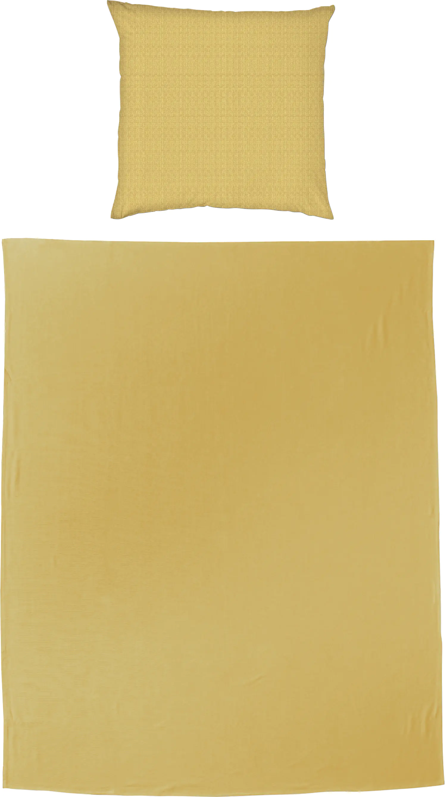 Vario Summer-Set Baumwolldecke mit Renforce-Kissen senf 150 x 200 cm