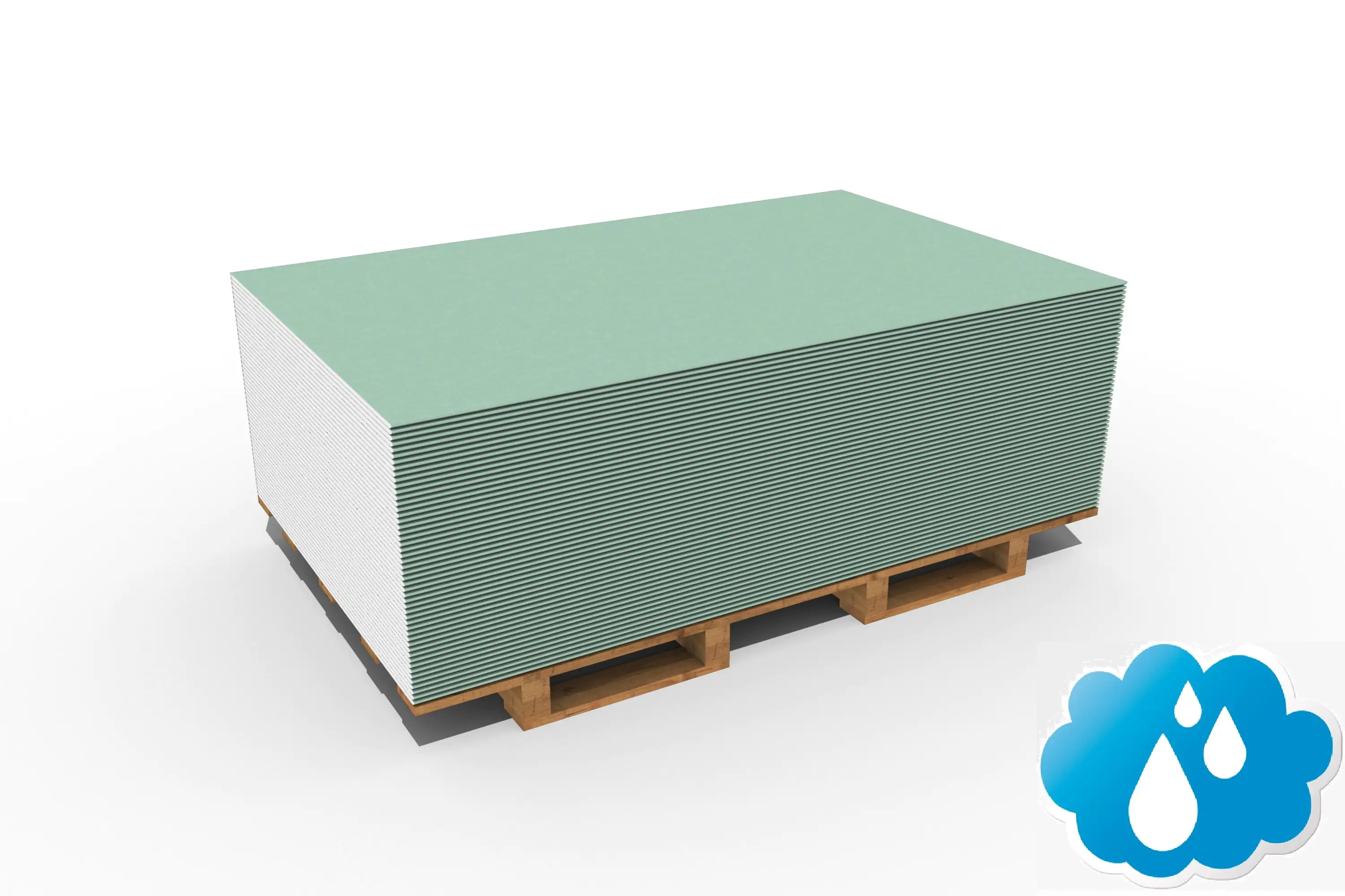 Knauf Gipskarton-Bauplatte GKBI 200 x 125 cm 12,5 mm 50 St. Palettenabnahme Knauf Gipskarton-Bauplatte GKBI 200 x 125 cm 12,5 mm 50 St. Palettenabnahme