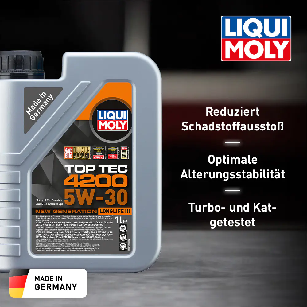 Liqui Moly Motoröl Top Tec 4200 SAE 5W-30 Longlife III 1 L Liqui Moly Motoröl Top Tec 4200 SAE 5W-30 Longlife III 1 L