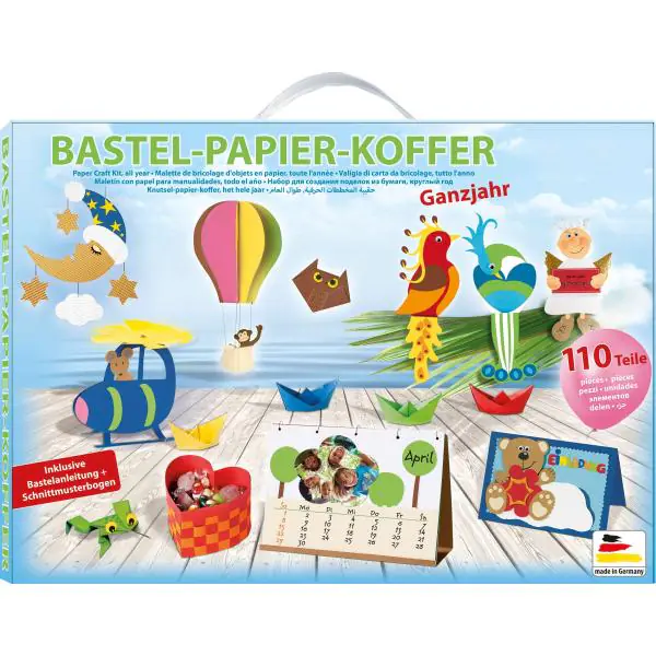 Glorex Bastelpapier-Koffer 110-teilig