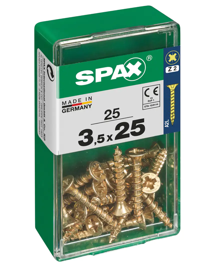 Spax Universalschrauben 3.5 x 25 mm PZ 2 - 25 Stk.