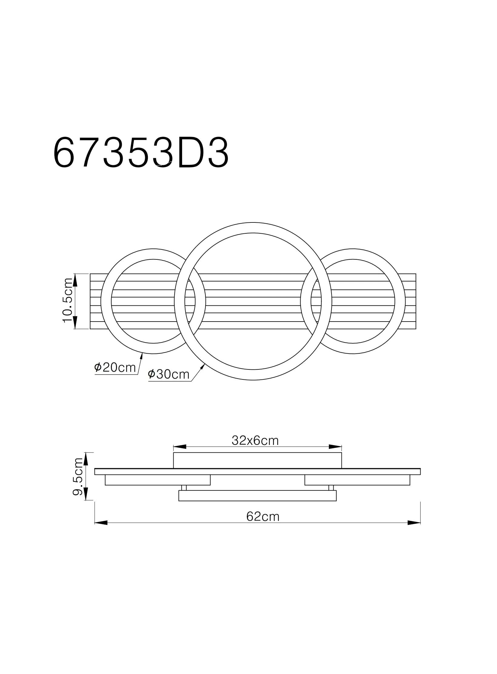 Globo LED-Deckenleuchte TISHA 3 Ringe Globo LED-Deckenleuchte TISHA 3 Ringe