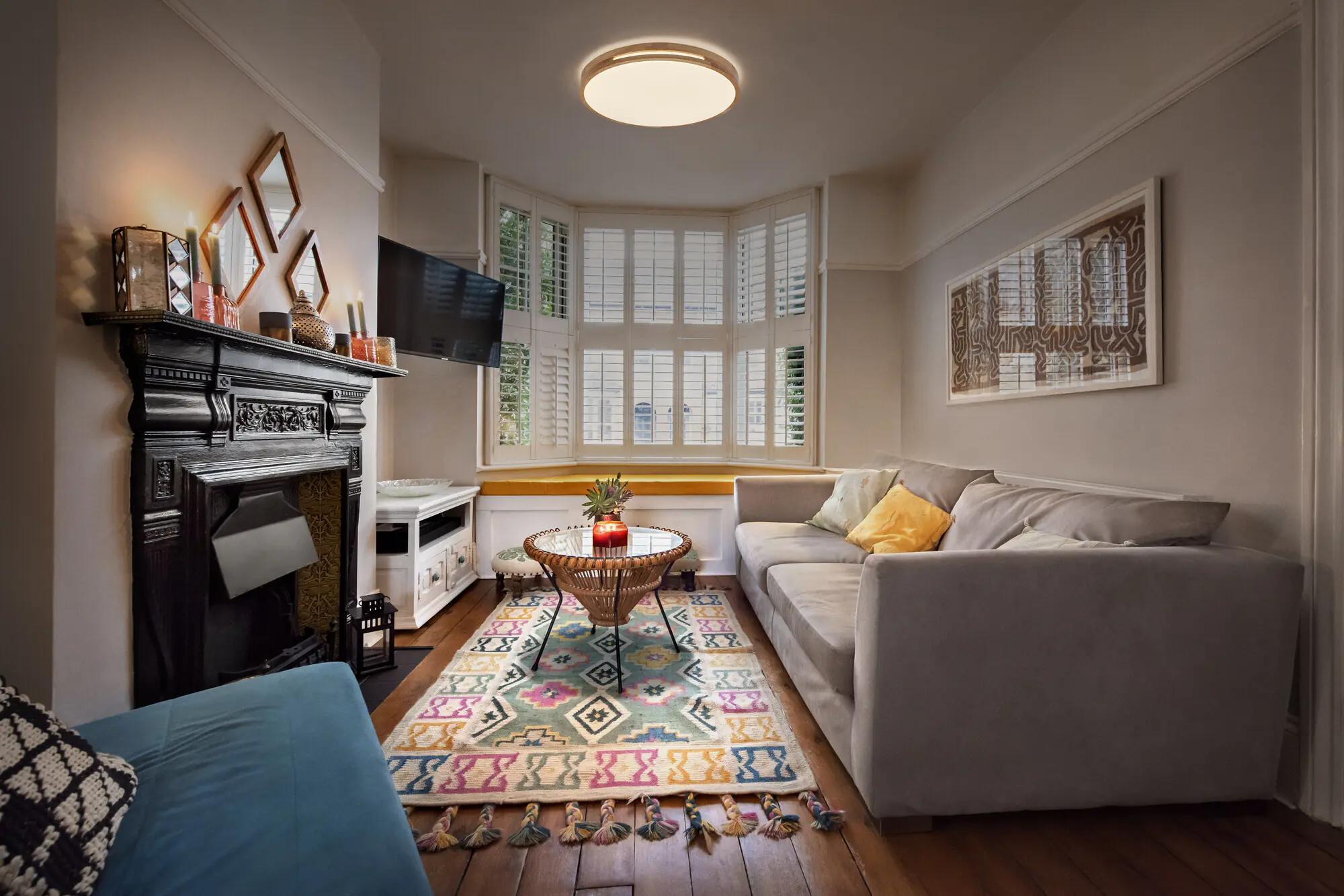 Osram LED Deckenleuchte Orbis Woodburry 30 cm 16W dimmbar Holzdekor