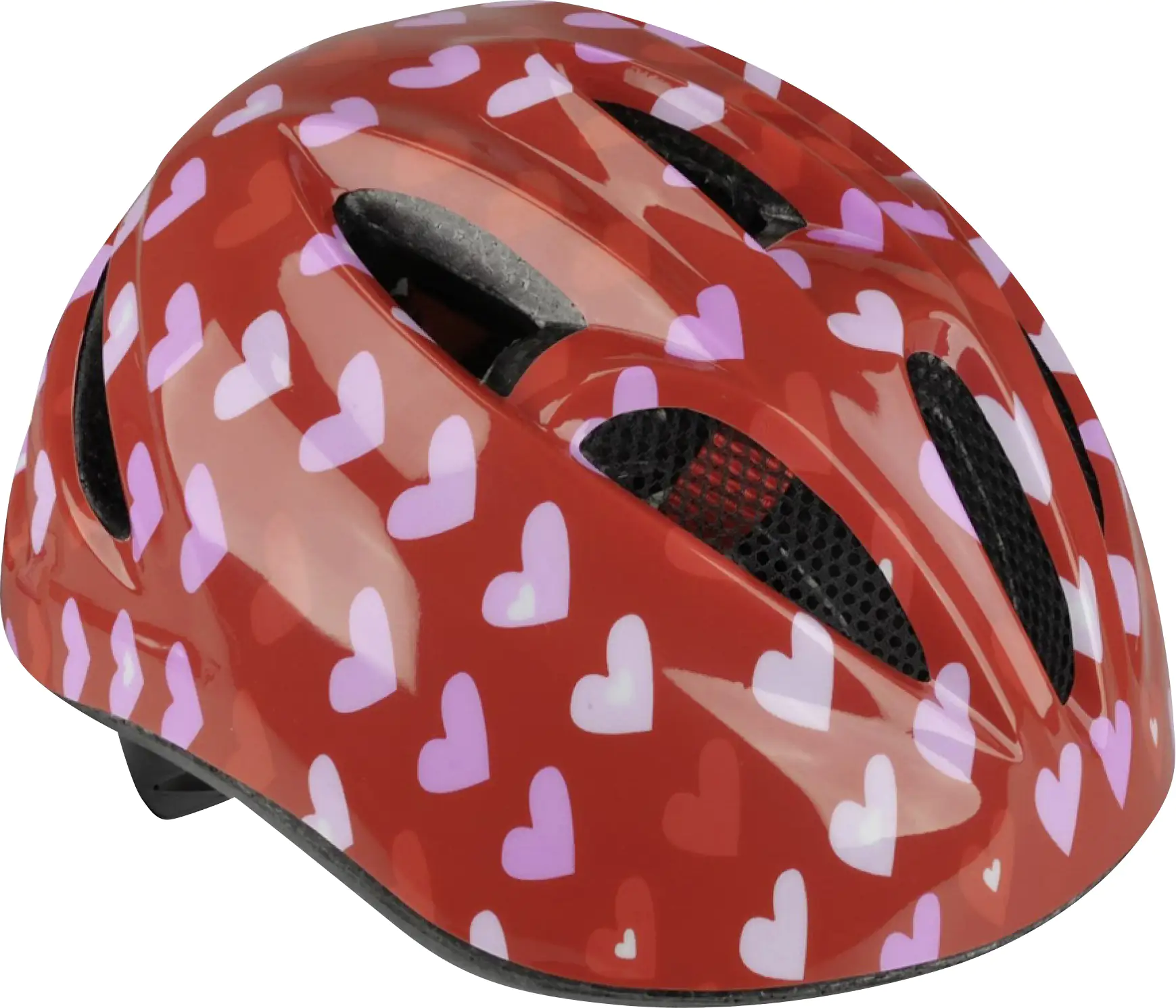 Fischer Fahrradhelm Kinder Herz XS/S rot mit Herzen