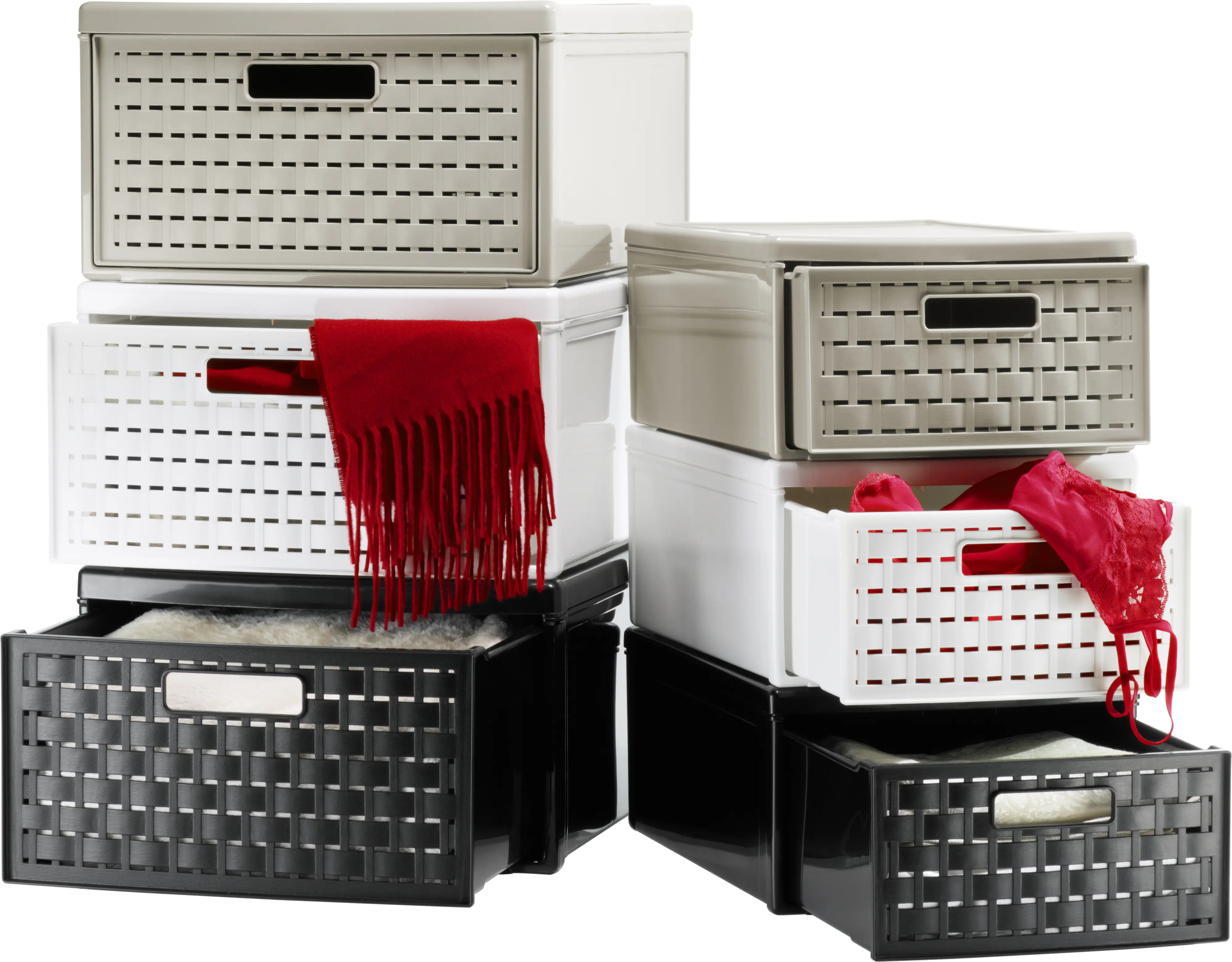 Rotho Schubladenbox Country klein, 8,3 L cappuccino