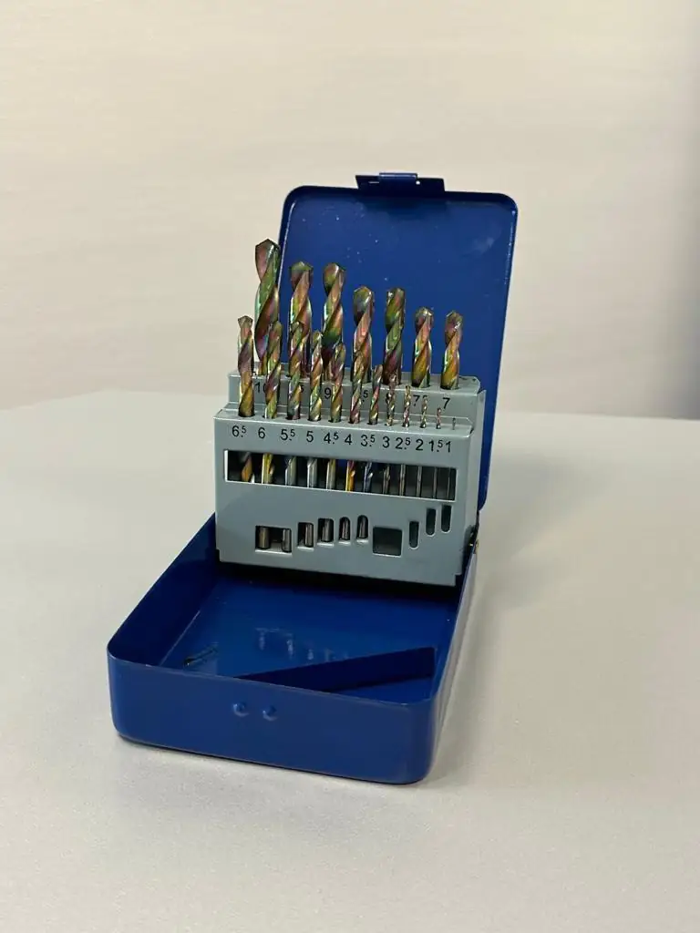 Metallbohrer-Set HSS 19- teilig Rundschaft