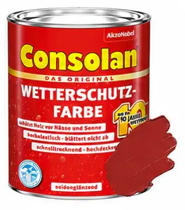 Consolan Wetterschutz-Farbe 0,75 L schwedenrot 