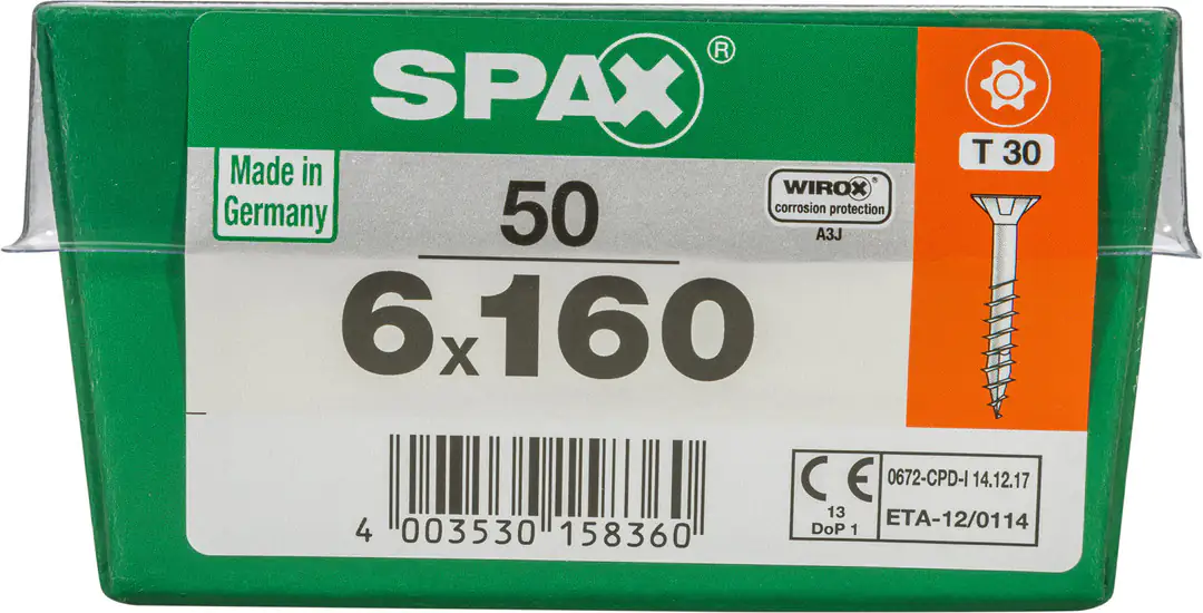 Spax Universalschrauben 6.0 x 160 mm TX 30 - 50 Stk.