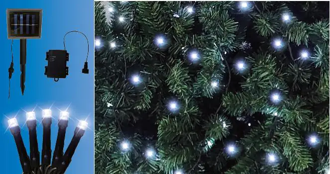 TrendLine LED-Lichterkette Solar Außen 19,3 m kaltweiß mit Timer