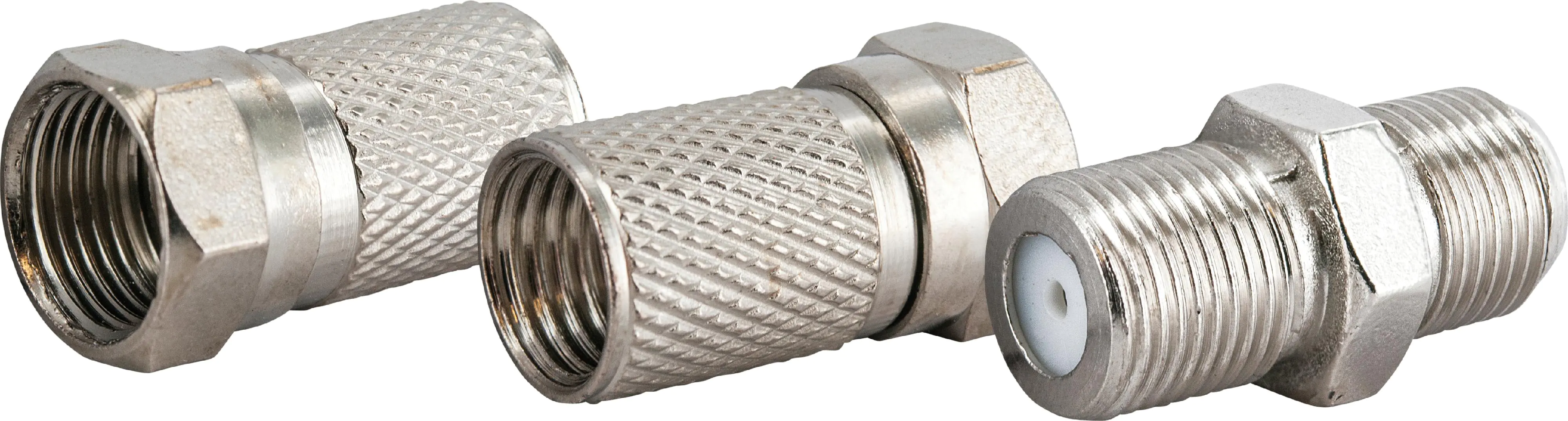 Schwaiger Koaxial Kabelverbinder Set KVBS70 531 1x F Verbinder + 2x F Stecker für Kabel mit 7mm Durc Schwaiger Koaxial Kabelverbinder Set KVBS70 531 1x F Verbinder + 2x F Stecker für Kabel mit 7mm Durc