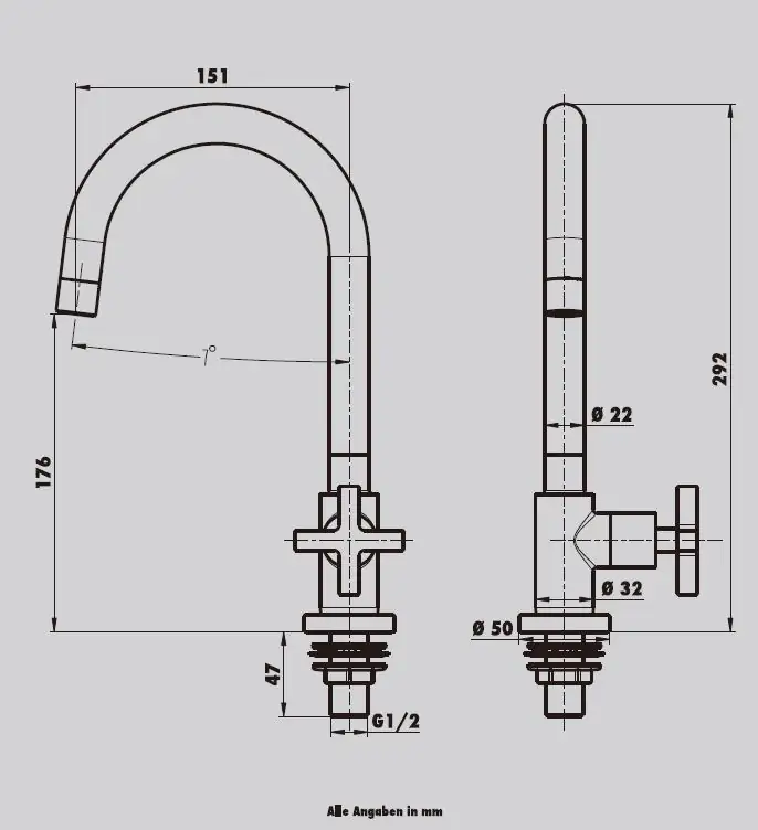 Primaster Kaltwasserarmatur Linz verchromt