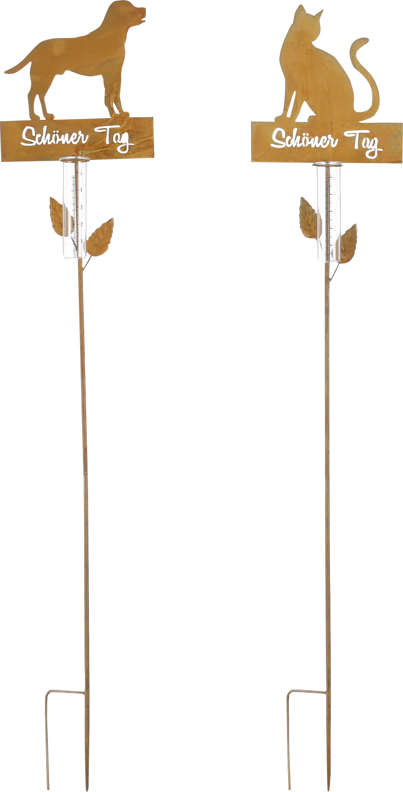 Mica Gartenstecker Regenmesser rost 2 Motive 120 cm Mica Gartenstecker Regenmesser rost 2 Motive 120 cm