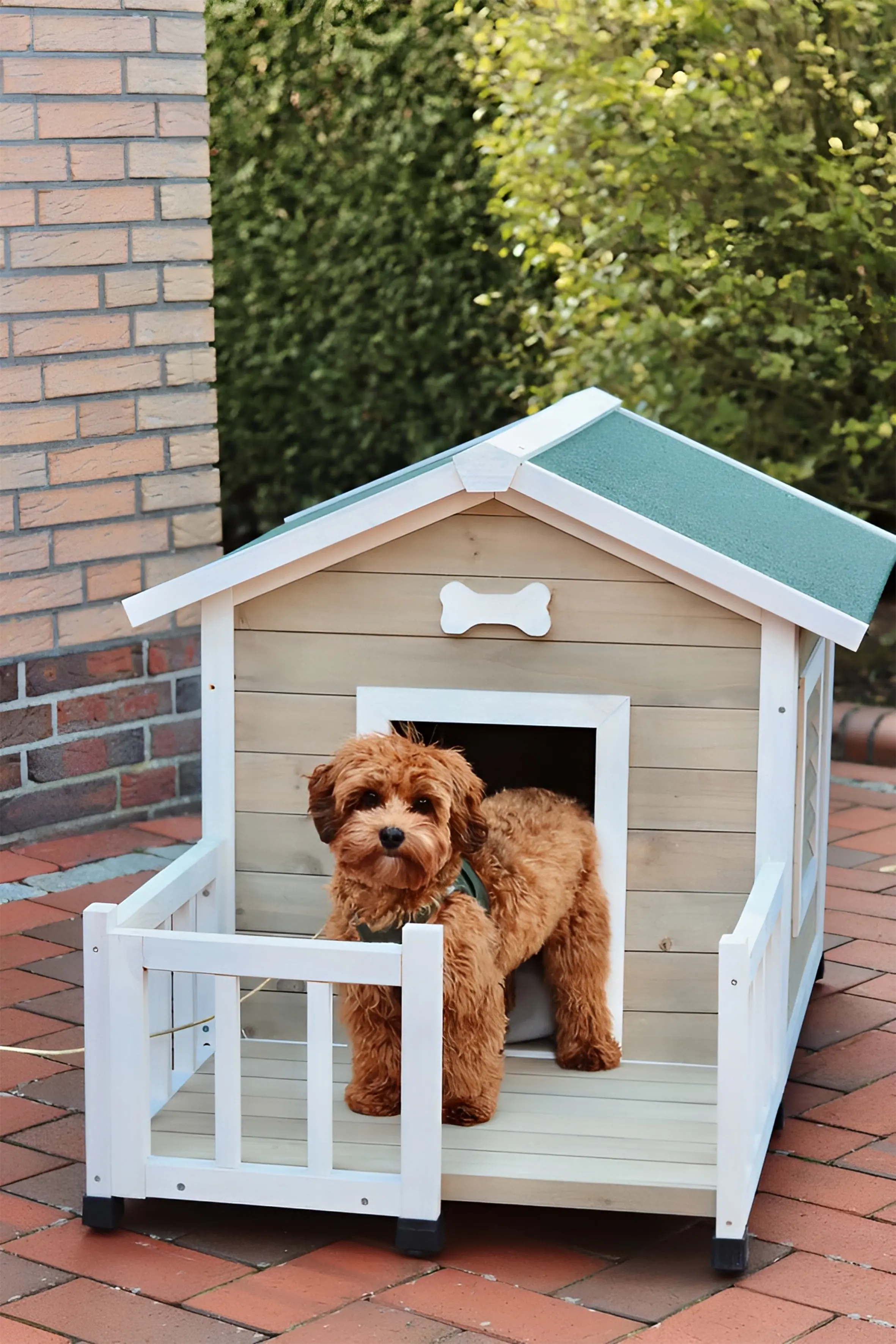 Nobby Hundehütte Talamone Java 115 x 76 cm braun-weiß