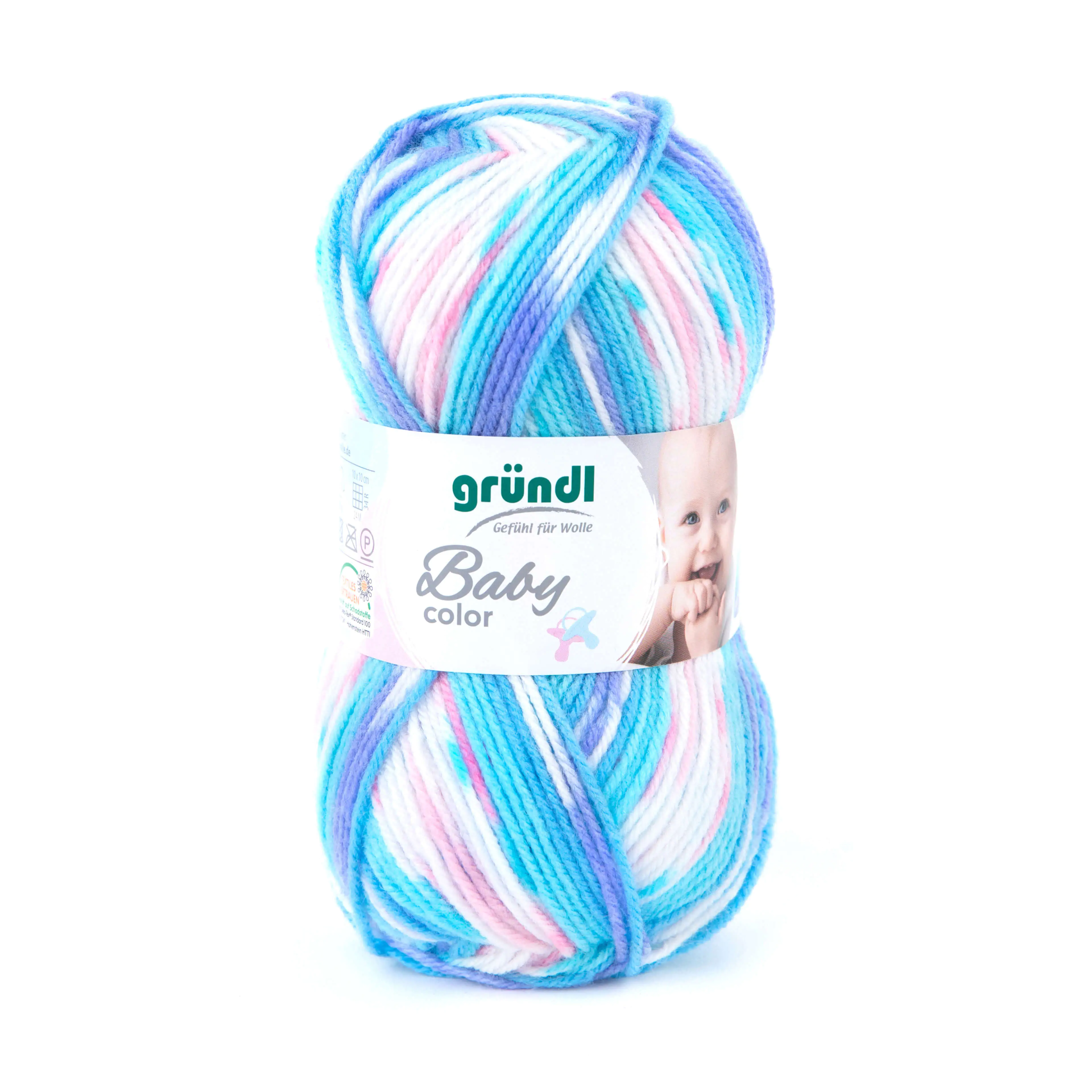 Gründl Wolle Baby color 50 g türkis multicolor
