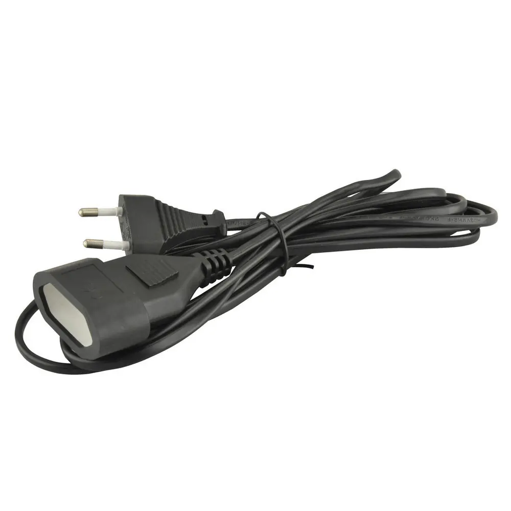 Unitec Verlängerungskabel Innen 3 Meter H03VVH2-F, 2x0,75, Flachstecker