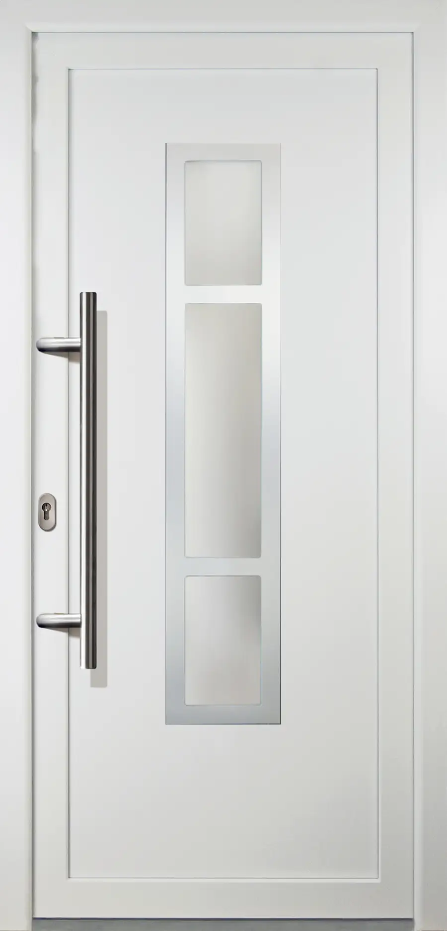 4060691156581 Meeth Haustür Signum Aluminium Modell 87 98 x 200 cm, DIN links, weiß
