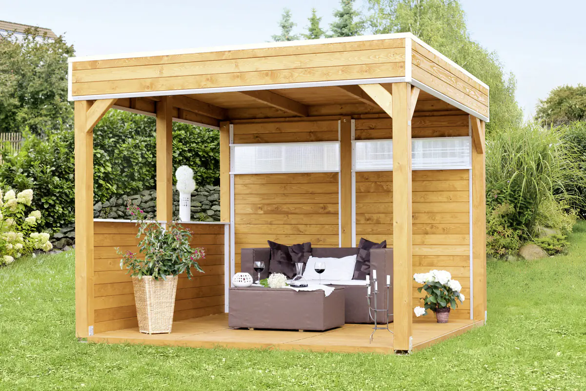SKAN HOLZ Pavillon Toulouse 302 x 302 cm, weiss