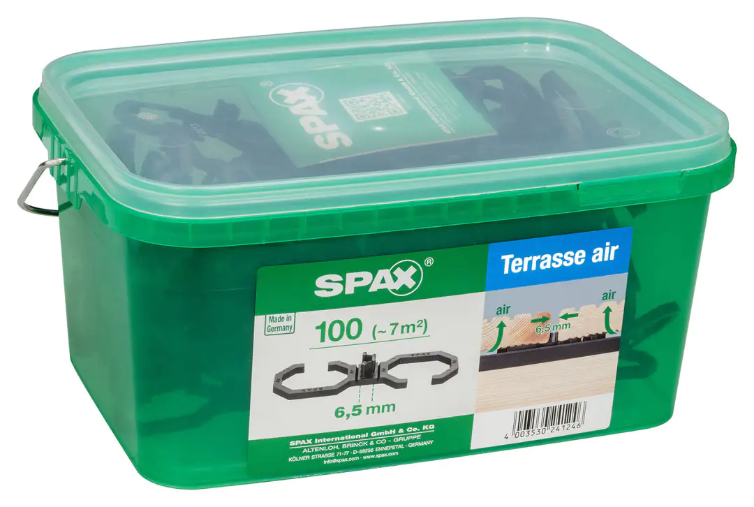 Spax Air-Belüftung 9 x 2,8 x 0,4 cm 100 Stück 6,5 mm Fuge