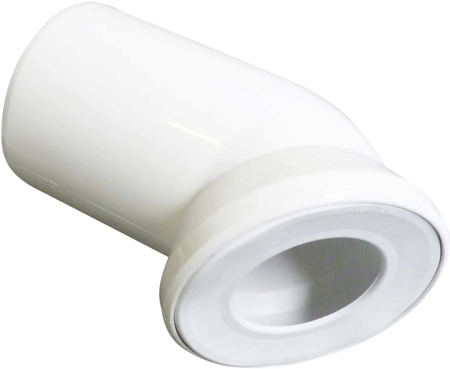 Wisa WC-Anschlussbogen Uni 45° weiß, 23 cm
