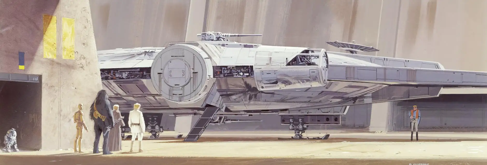 Komar Fototapete Star Wars Classic Millenium Falcon 368 x 127 cm 