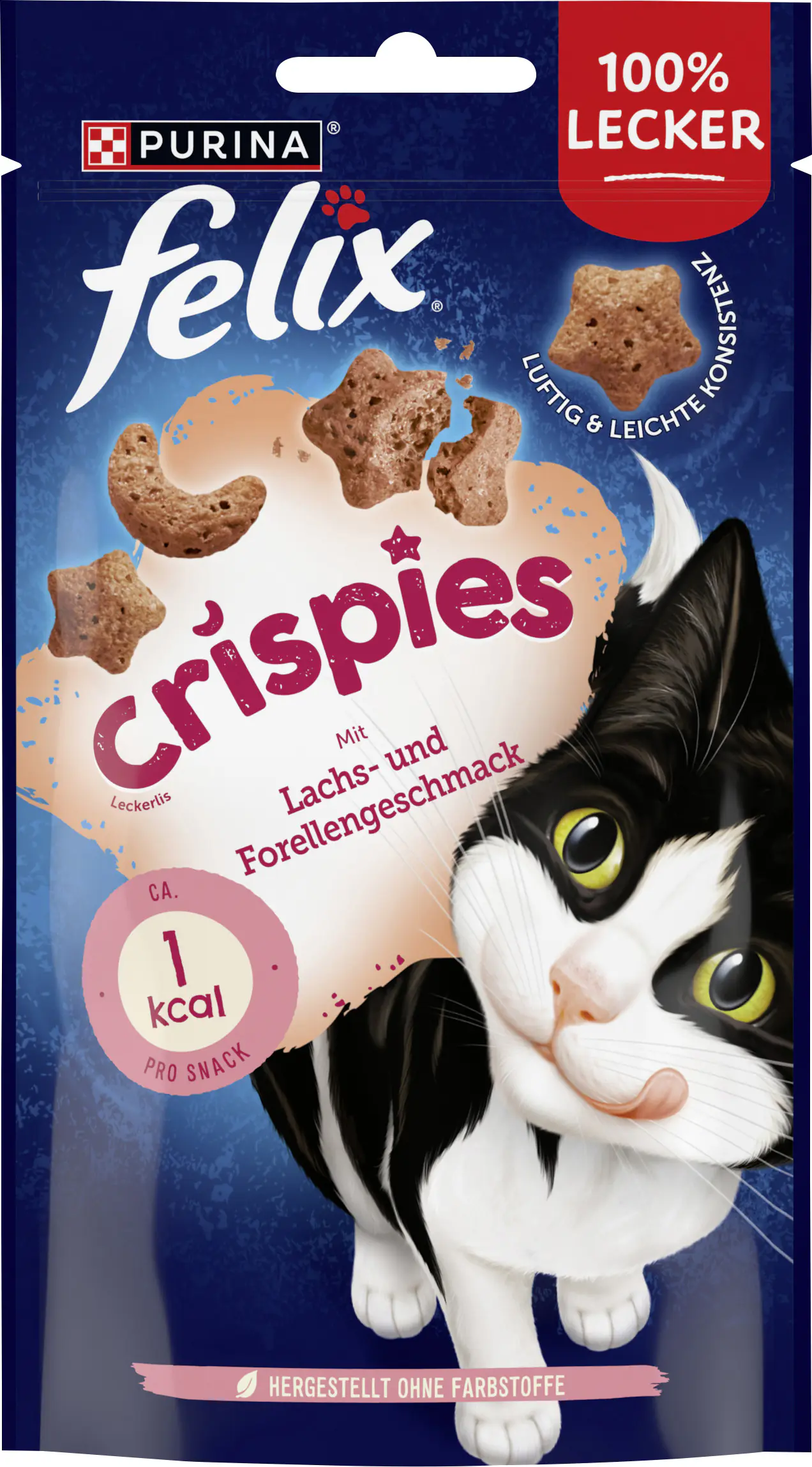 Felix Crispies Katzensnack Lachs und Forelle 45g