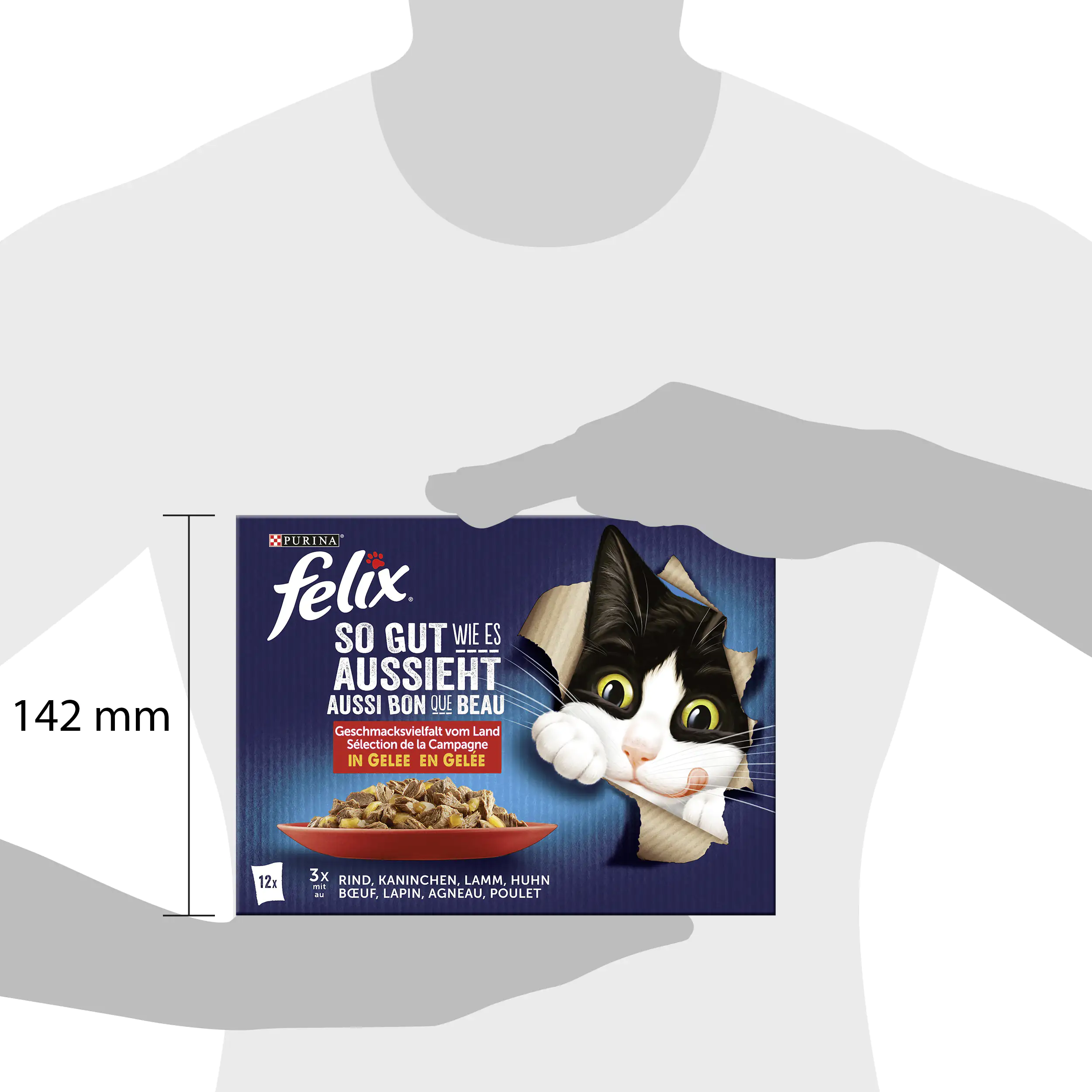 Felix Geschmacksvielfalt vom Land in Gelee Katzenfutter 12 x 85gn Felix Geschmacksvielfalt vom Land in Gelee Katzenfutter 12 x 85gn