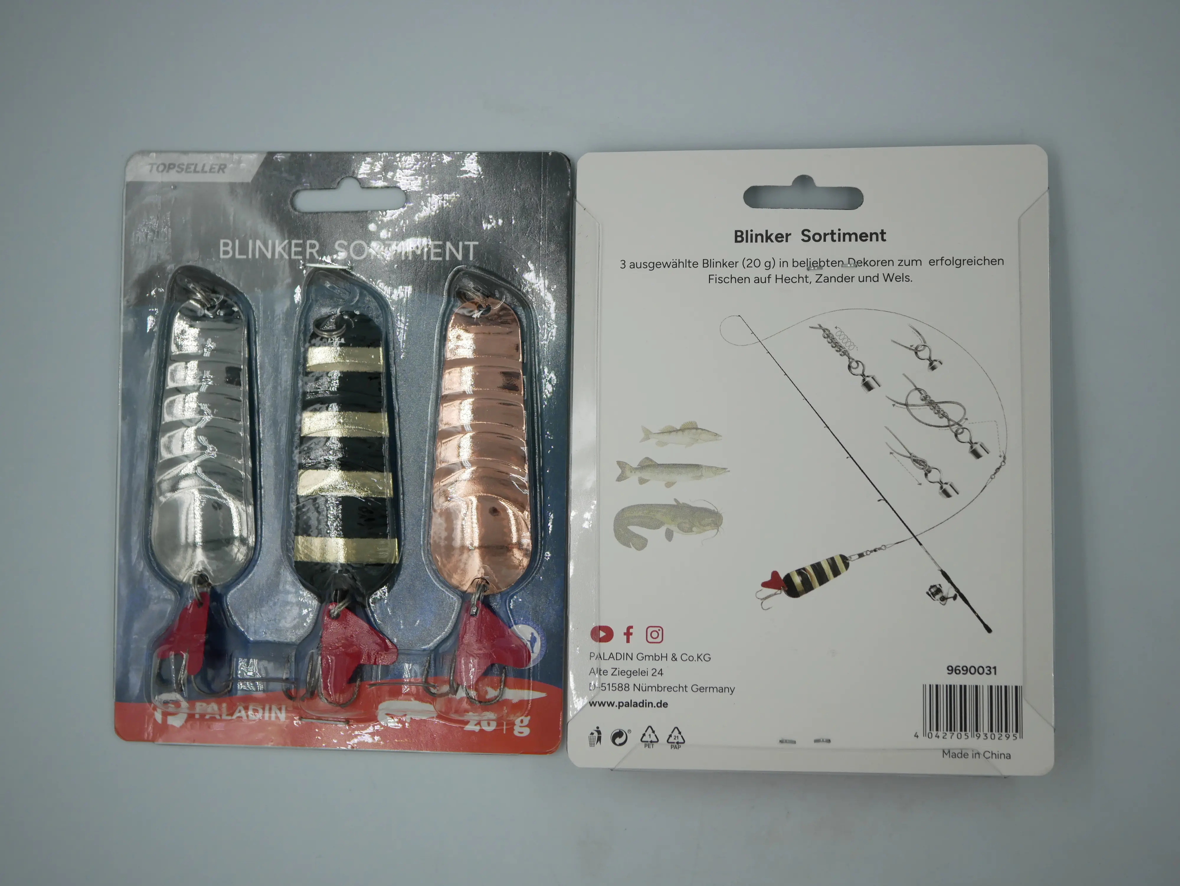 Paladin Blinker Sortiment II 20g Hecht Zander 3 Stück Hecht-Zander/20g