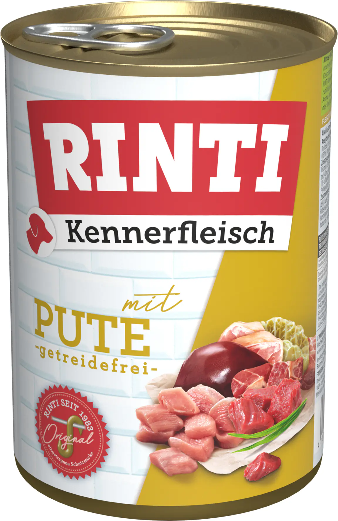 Rinti Kennerfleisch Hundenassfutter Adult getreidefrei 400 g Pute