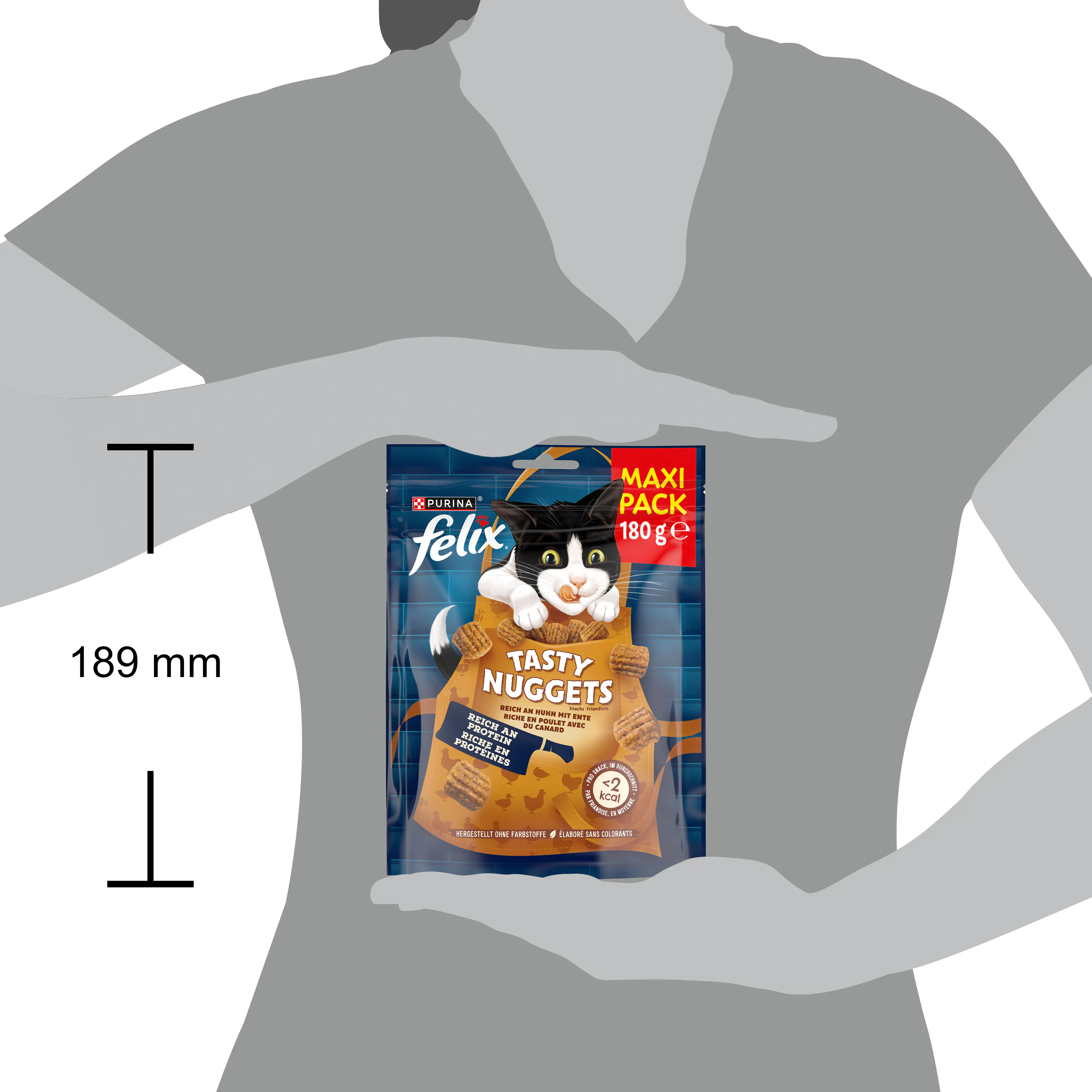 Felix Tasty Nuggets Katzensnack Reich an Huhn mit Ente 180 g
