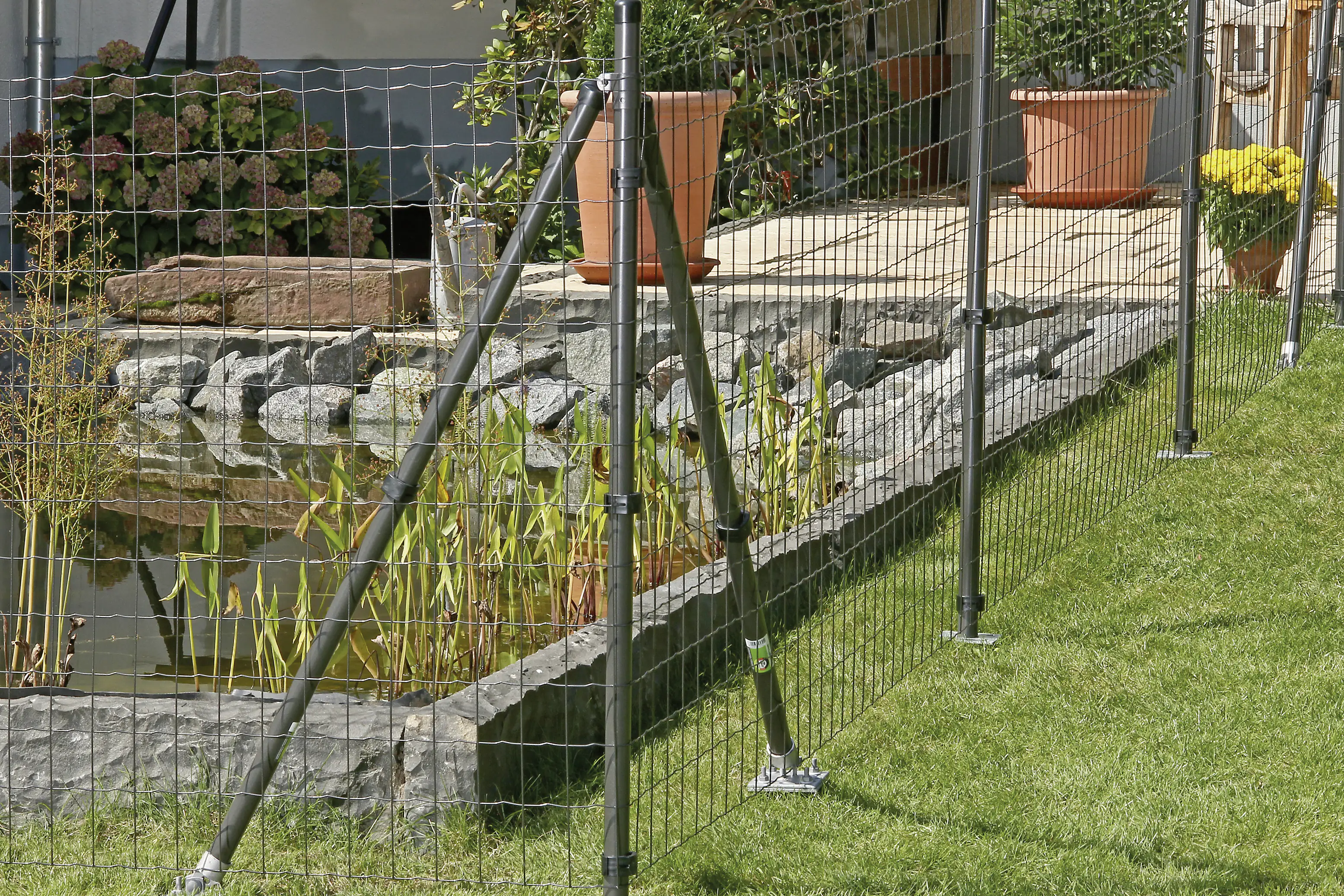 Alberts Komplettset Zauneck-Set für Fix-Clip Pro® 153 cm zA anthrazit