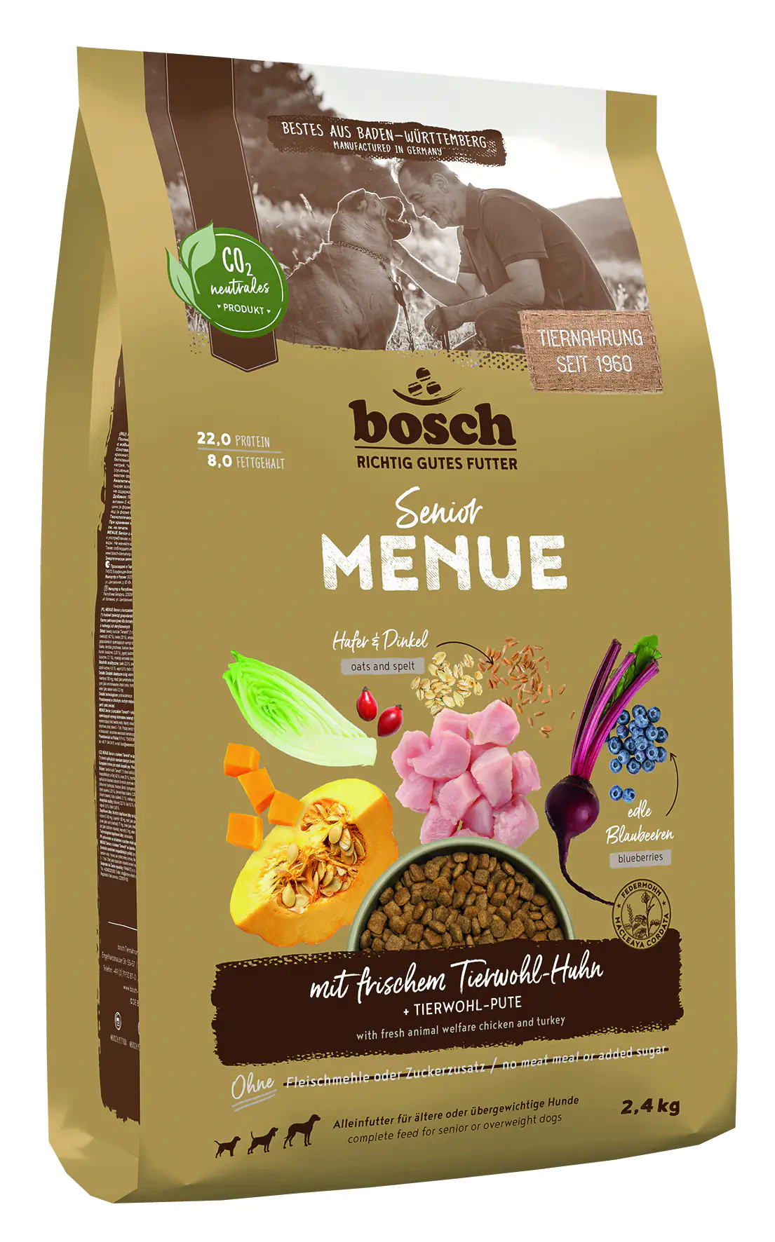 Bosch Menue Senior Hundetrockenfutter Huhn 2,4 kg Bosch Menue Senior Hundetrockenfutter Huhn 2,4 kg