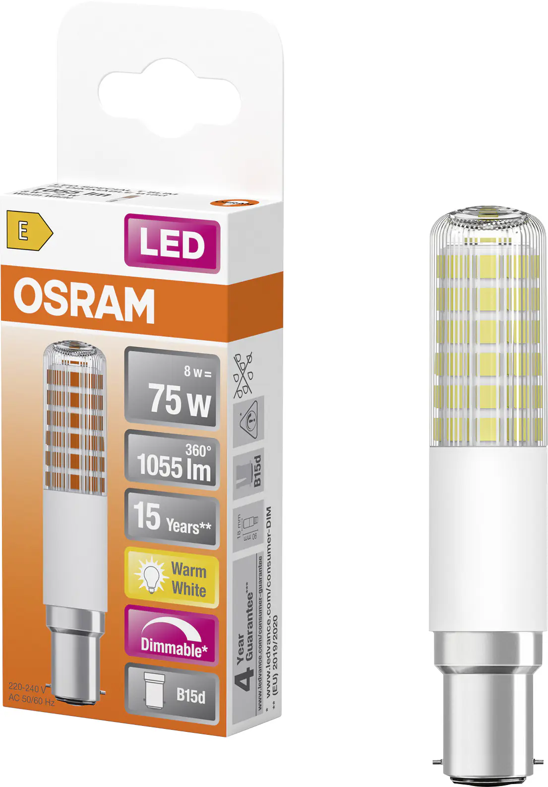 Osram LED Leuchtmittel 815d 8W dimmbar warmweiß