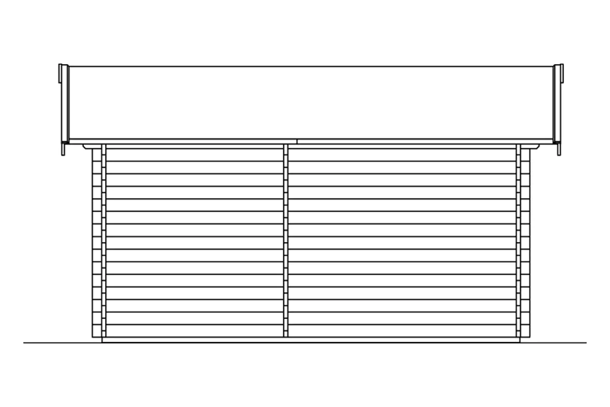 SKAN HOLZ Freizeithaus Lausanne 450 x 300 cm natur mit Fußboden, 2. Schalung