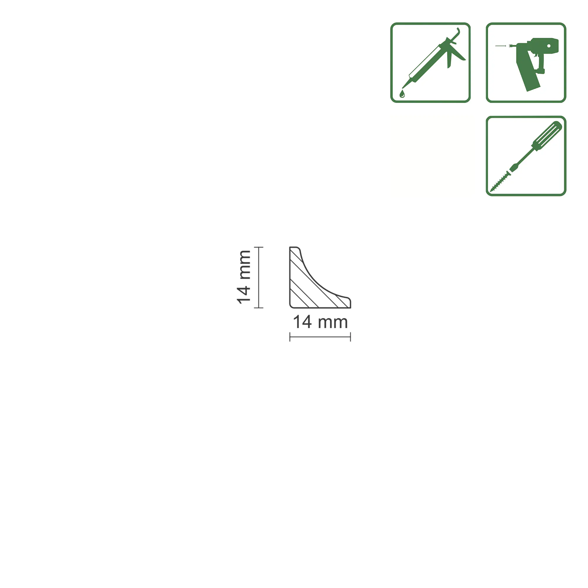 FN Neuhofer Hohlkehlleiste 240 cm 14 x 14 mm