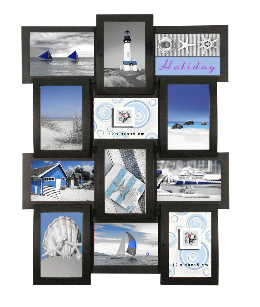 Bilderrahmen Multi Collage 12 Fotos, schwarz, 60 x 40 cm Bilderrahmen Multi Collage 12 Fotos, schwarz, 60 x 40 cm