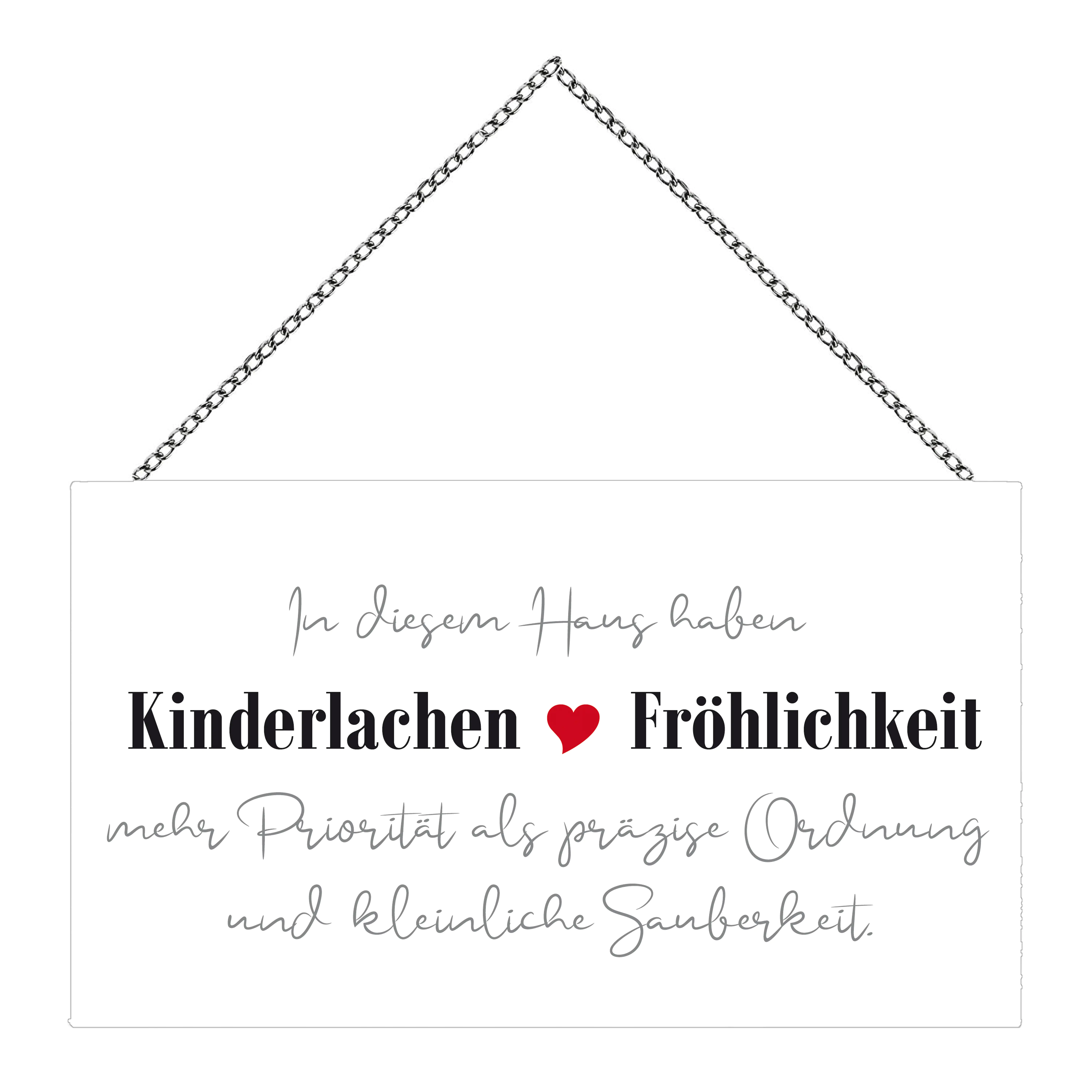 Schild mit Spruch Kinderlachen, 23 x 13 cm