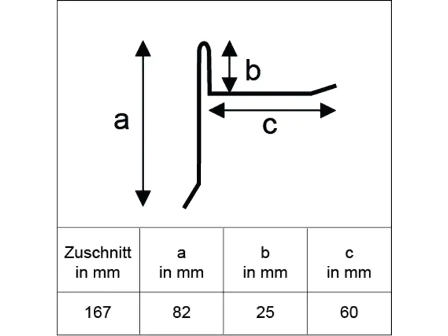 Sarei Windleiste 2000 x 167 mm anthrazit