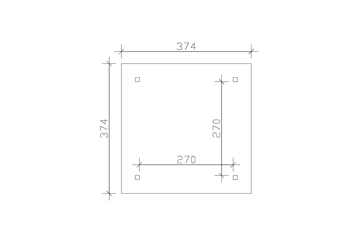 SKAN HOLZ Pavillon Cannes 1 Leimholz, lasiert in Nussbaum