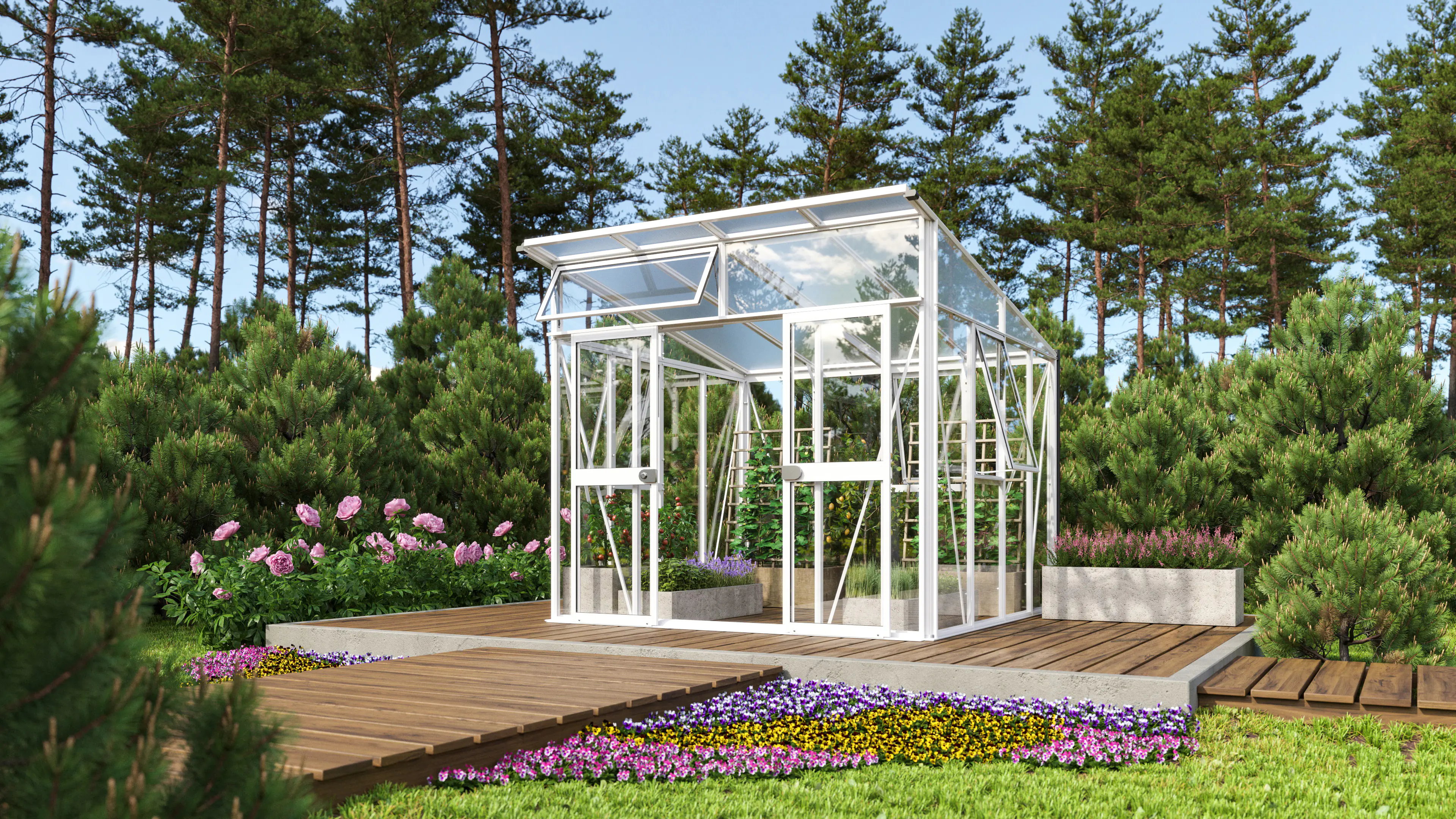 Vitavia Gewächshaus Aura 7800 275 x 270 cm 3 mm Sicherheitsglas 10 mm HKP