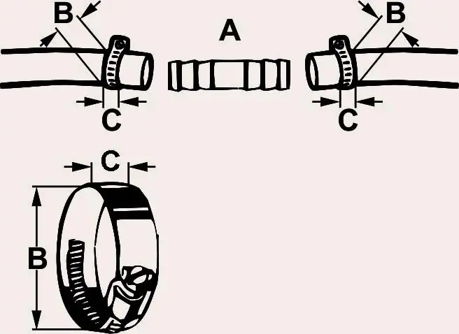 Cornat Schlauchverbinder 9,53 mm (3/8") inkl. 2 Klemmen