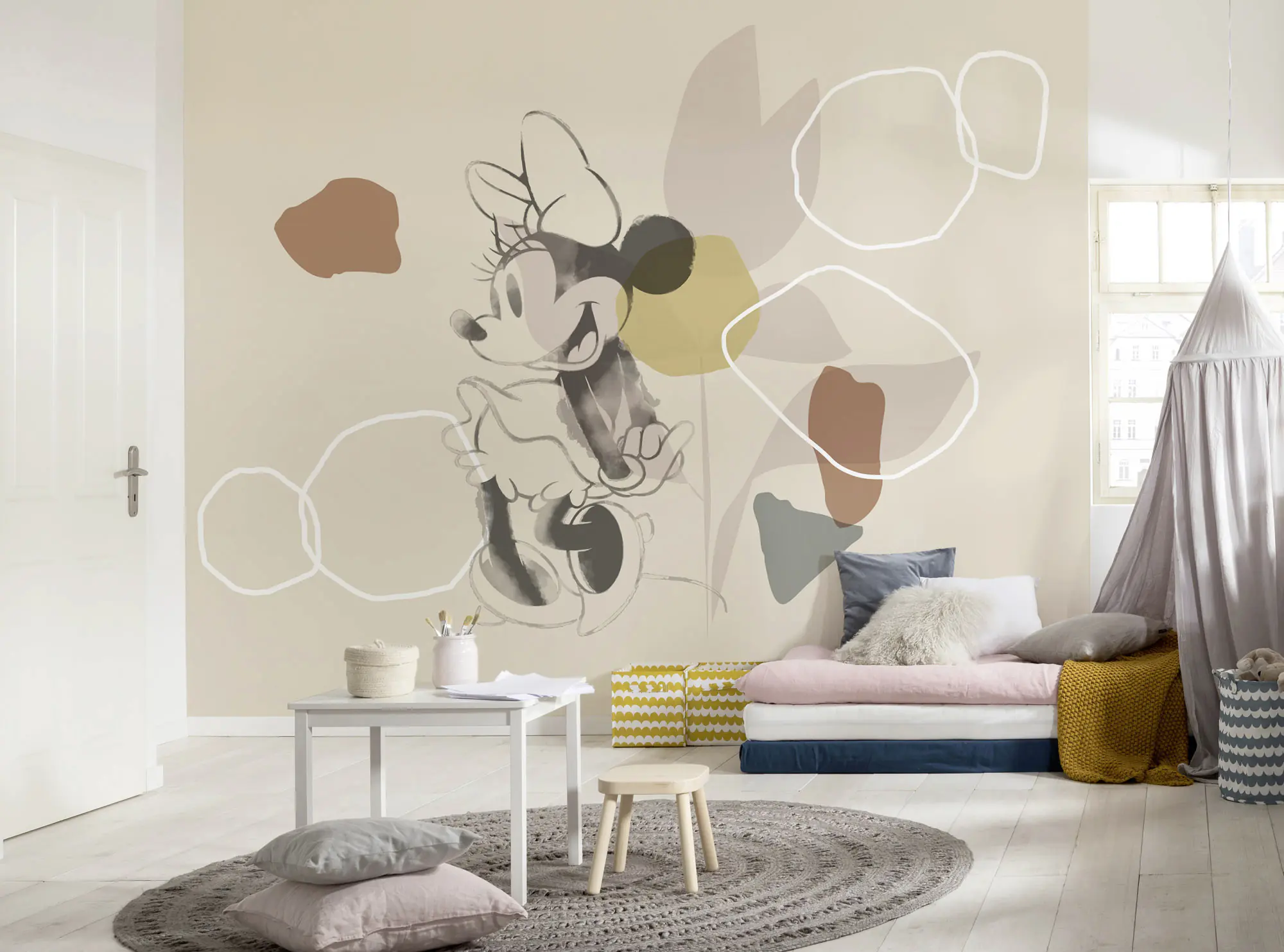 Komar Vlies Fototapete Minnie Soft Shapes 350 x 280 cm 