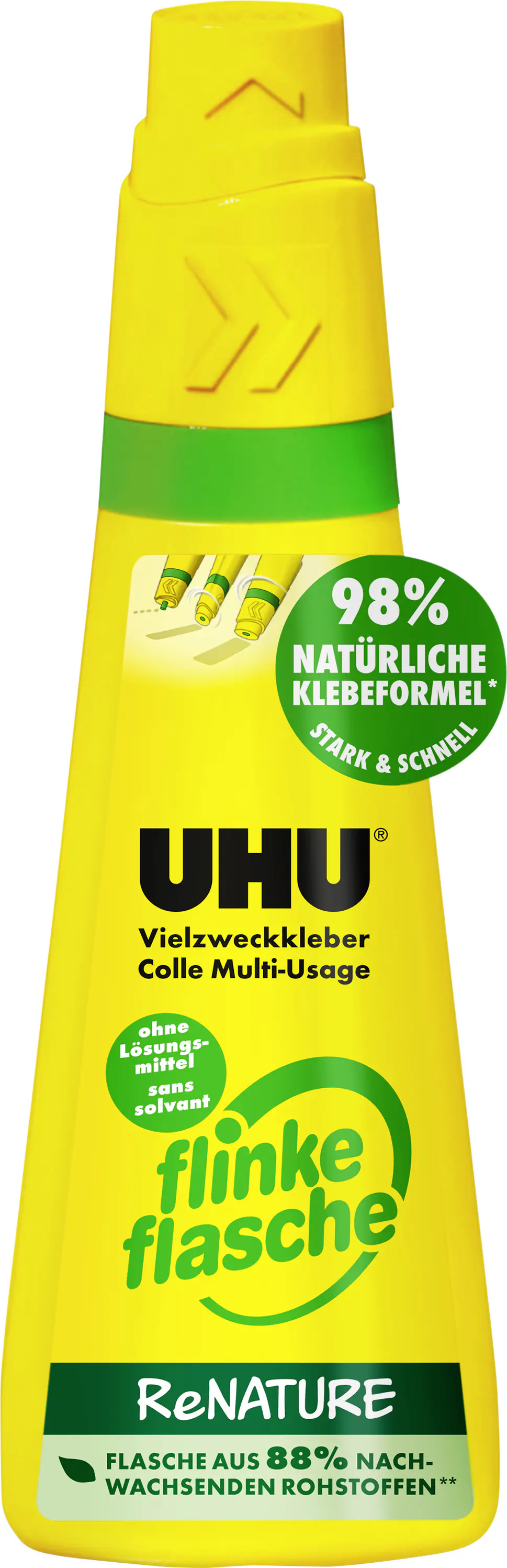 UHU Vielzweckkleber Flinke Flasche 100 g, ohne Lösungsmittel