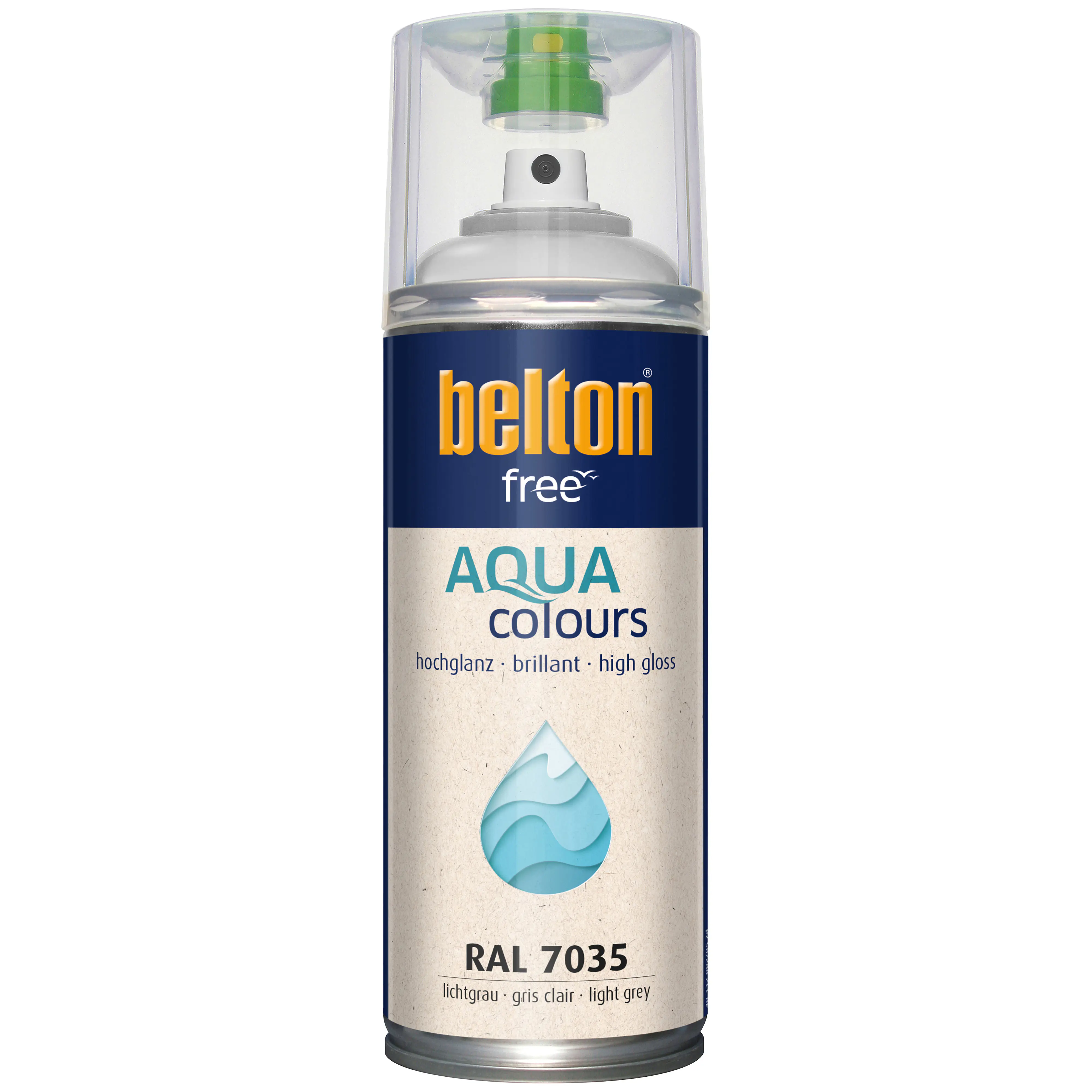belton free Lackspray AQUAcolours 400 ml lichtgrau hochglanz