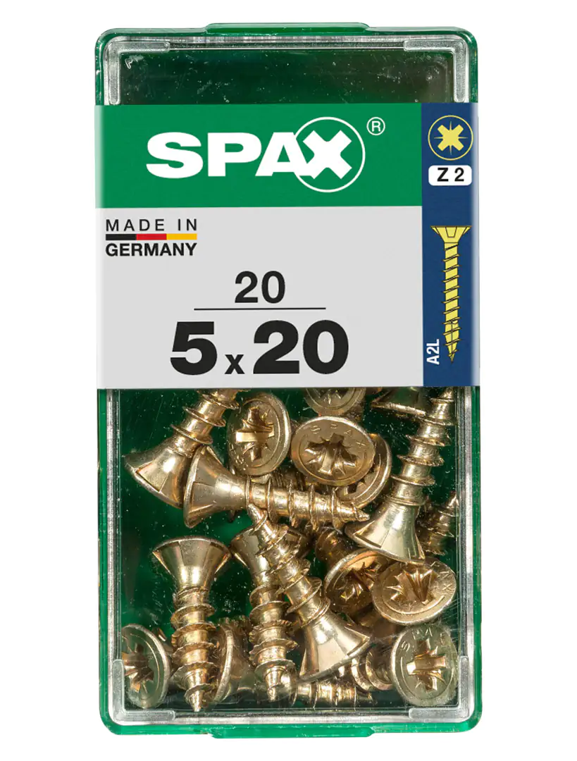 Spax Universalschrauben 5.0 x 20 mm PZ 2 - 20 Stk. Spax Universalschrauben 5.0 x 20 mm PZ 2 - 20 Stk.