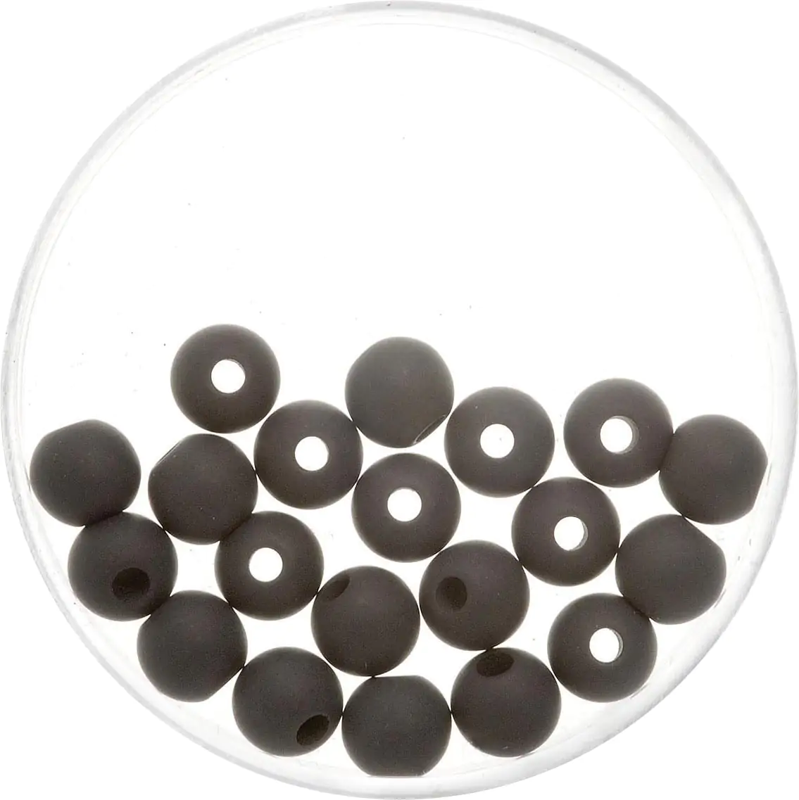 Glorex Perle Polaris 6 mm 20 Stück, matt schwarz