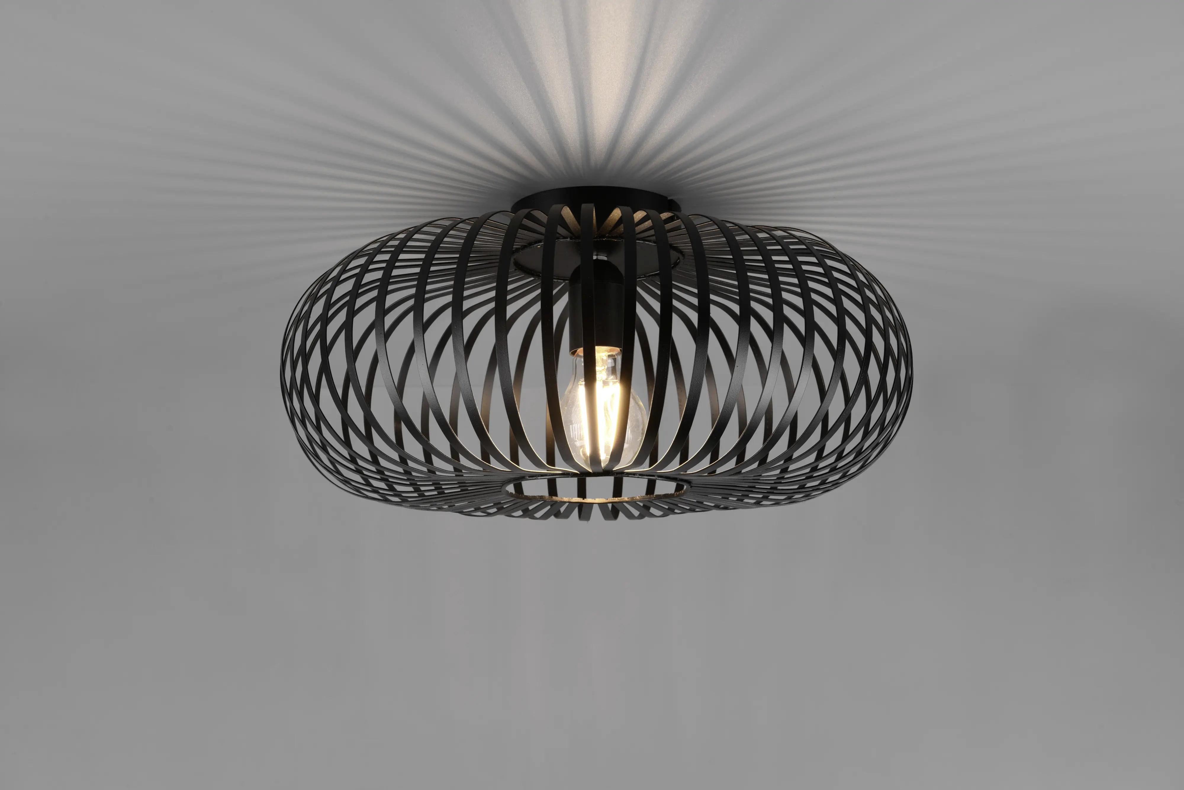 Trio Deckenleuchte Johann schwarz  Ø 40 cm