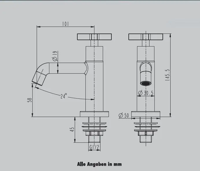 Primaster Kaltwasserarmatur Graz verchromt Primaster Kaltwasserarmatur Graz verchromt