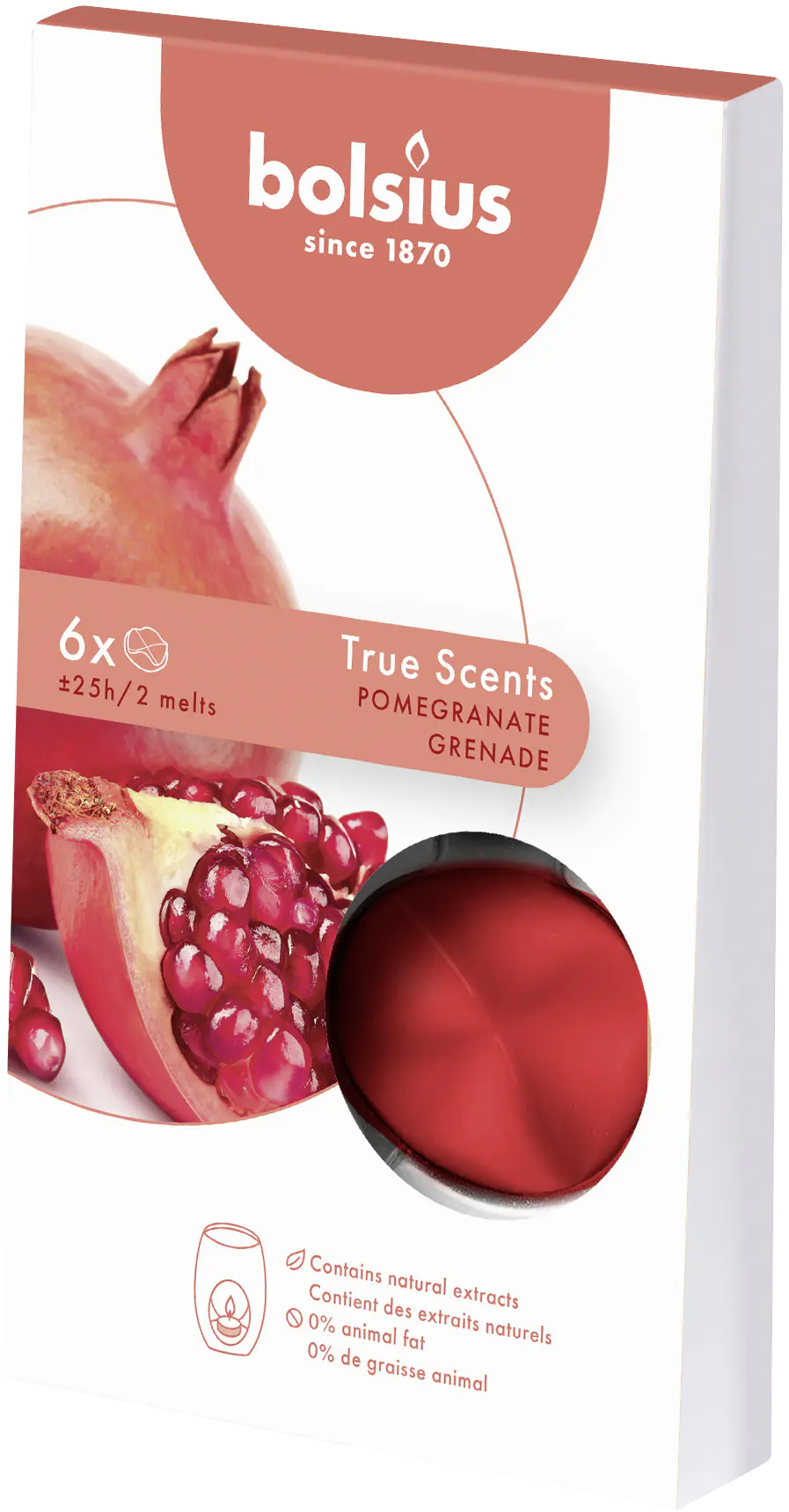 Bolsius Aromatic Wax Melts Granatapfel, 6er Pack Bolsius Aromatic Wax Melts Granatapfel, 6er Pack